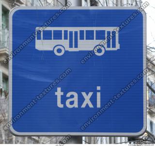 bus taxi traffic sign